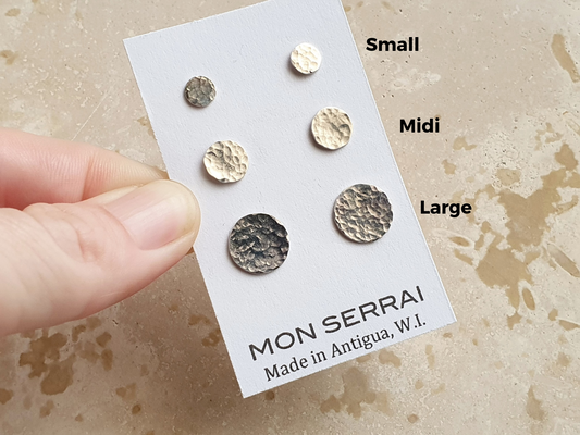 Hammered Disk Studs