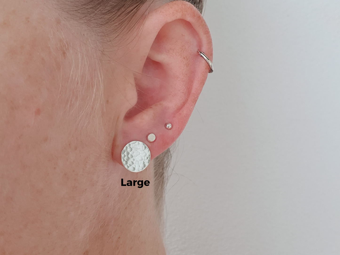 Hammered Disk Studs