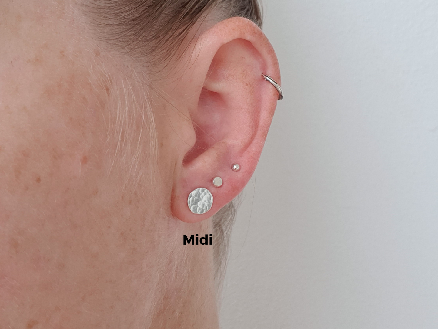 Hammered Disk Studs