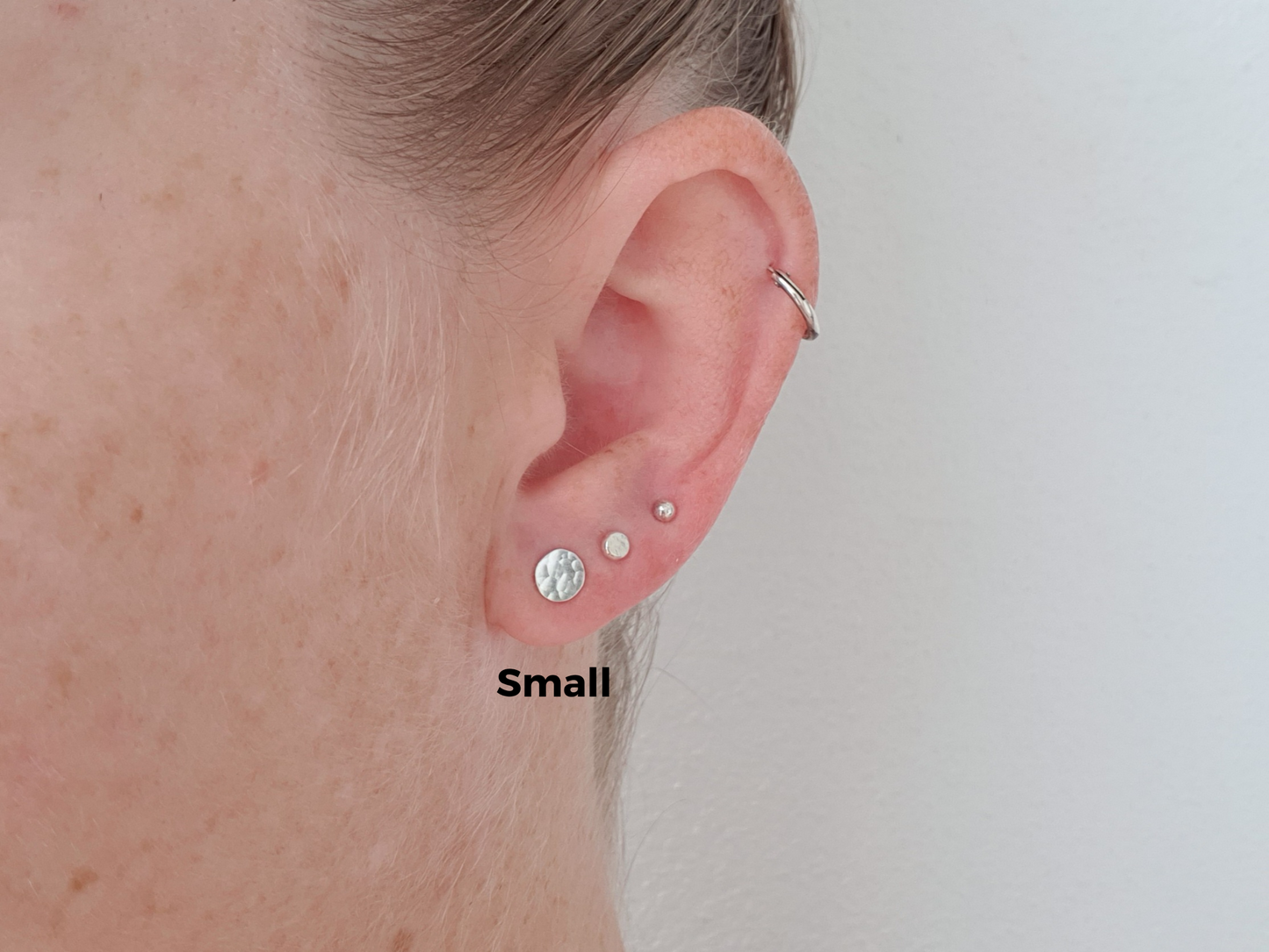 Hammered Disk Studs