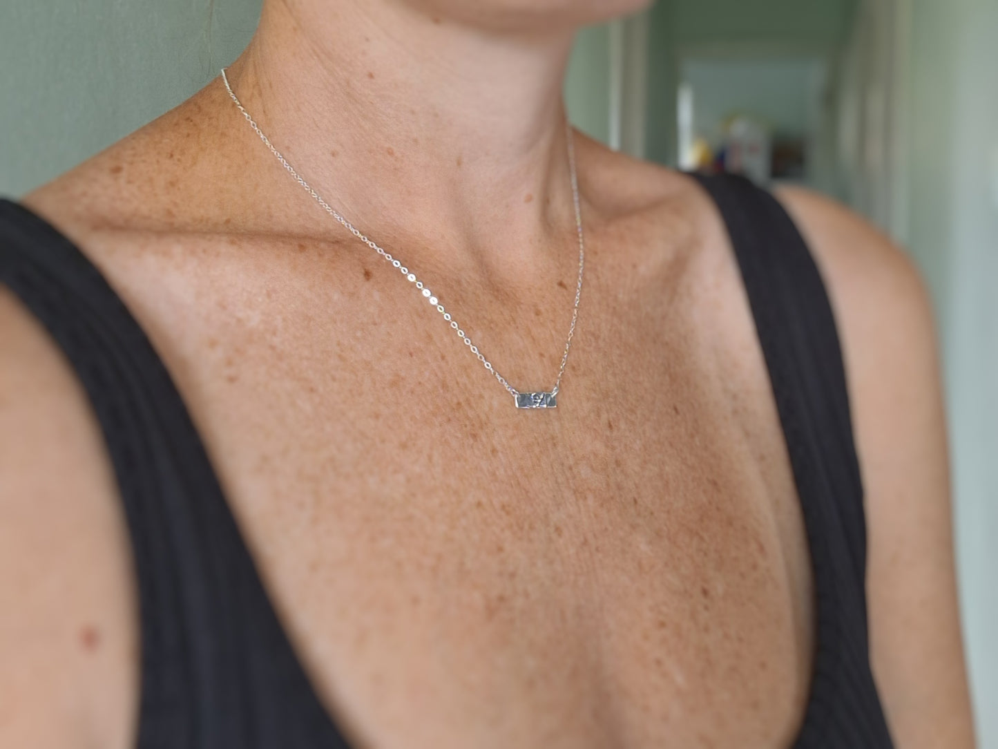 Antigua Flag Bar Necklace