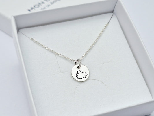 Antigua Map Necklace