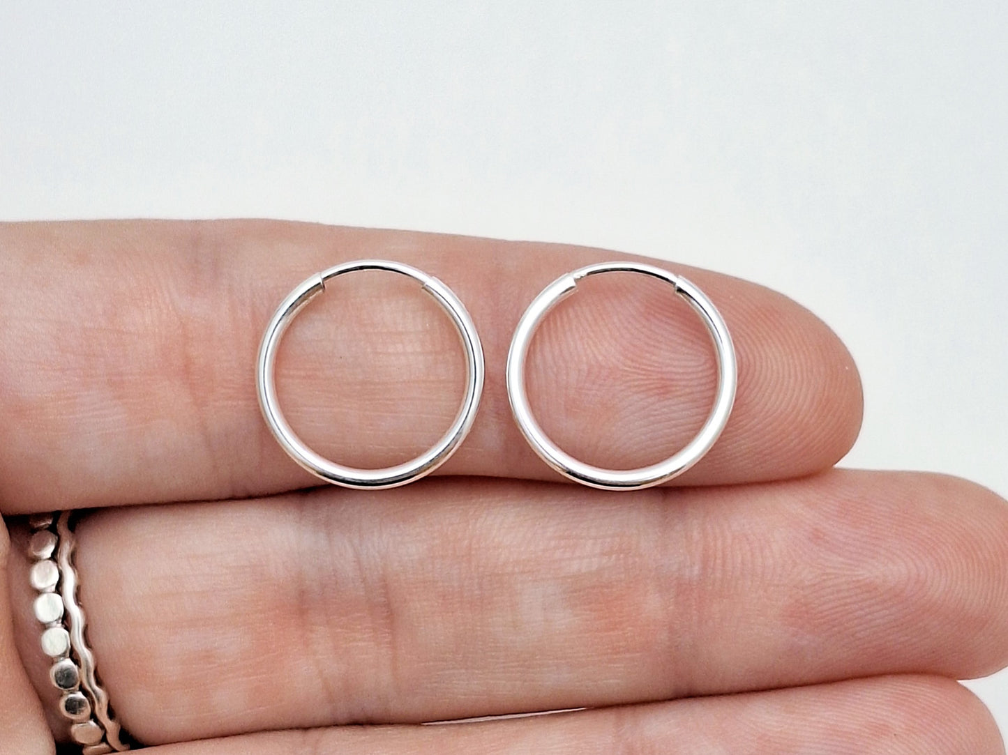 Sterling Silver Endless Huggie Hoops
