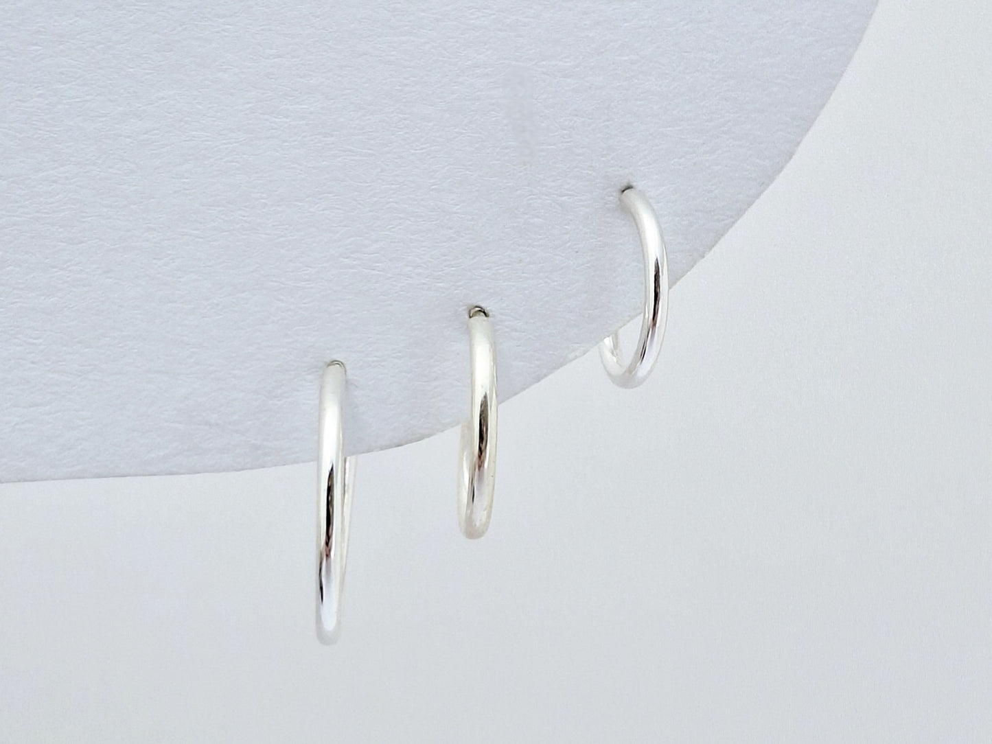 Sterling Silver Endless Huggie Hoops