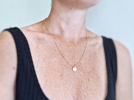 Gold filled Antigua Map Charm Necklace