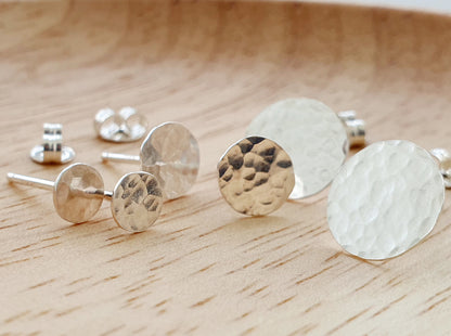 Hammered Disk Studs