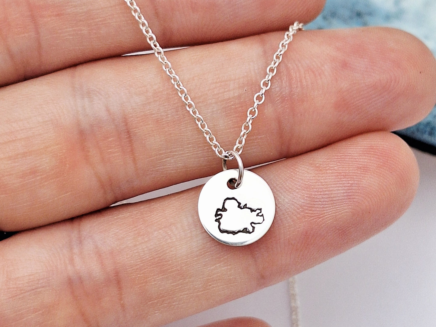 Antigua Map Necklace